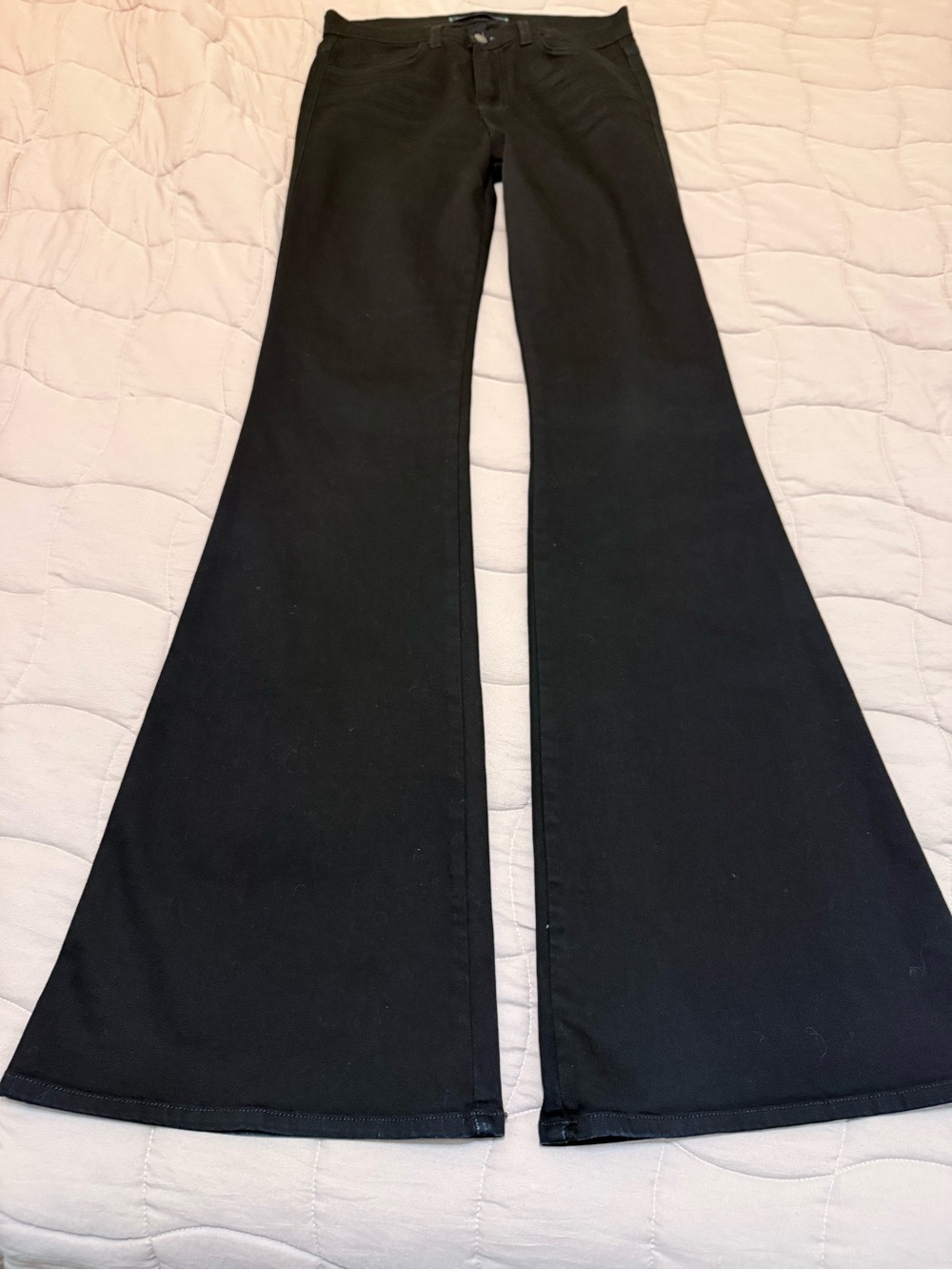 J Brand Black Wide-Leg Flare Jeans